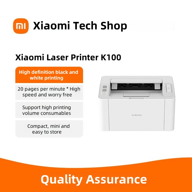 เครื่องพิมพ์เลเซอร์ Xiaomi K100 การพิมพ์ความละเอียดสูงความเร็วสูงไร้กังวลขนาดกะทัดรัดมินิสำนักงานนักเรียนเครื่องพิมพ์ Mijia ราคา 9,181 บาท*ส่งฟรี