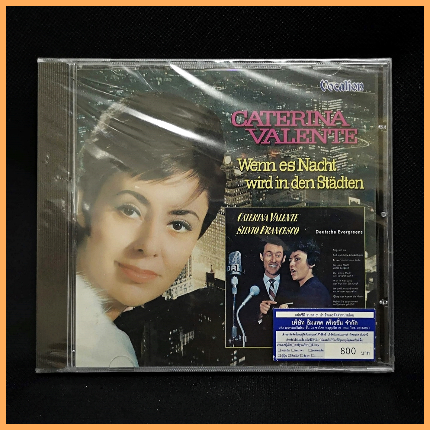 CD เพลง Caterina Valente ‎- Deutsche Evergreens • Wenn Es Nacht Wird In Den Städten (สองอัลบั้มหายาก รีมาสเตอร์ใหม่ ทั้งหมด 24 เพลง ถูกบรรจุไว้ใน CD 1 แผ่น)