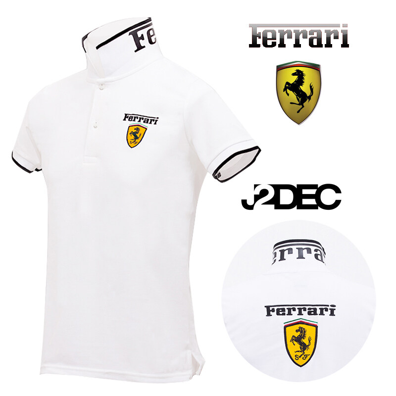 เสื้อคอปก Ferrari ผ้า Cotton Comb อย่างดี ใส่ เท่ สไตล์สปอร์ต เรียบหรู โดดเด่น ระบายกาศดี ใส่ได้ทั้งผู้ชายและผู้หญิง