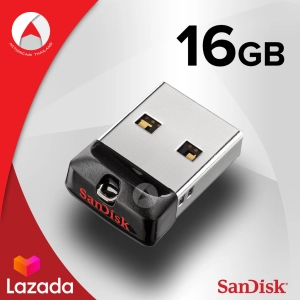 สินค้า SanDisk Flash Drive Cruzer Fit 16GB USB 2.0 Flash Drive (SDCZ33_016G_G35) เมมโมรี่ แซนดิส แฟลซไดร์ฟ ประกัน Synnex รับประกัน 5 ปี