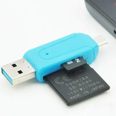 2 in 1 OTG + USB อ่านข้อมูล Card Reader