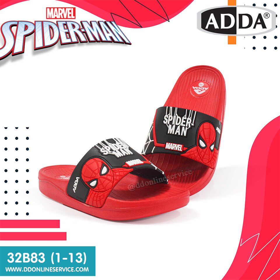 รองเท้าเด็กผู้ชาย รองเท้าแตะ รองเท้าแบบสวม สวมใส่สบาย น้ำหนักเบา ลาย Spiderman ฮีโร่ของผม ADDA รุ่น 32B83