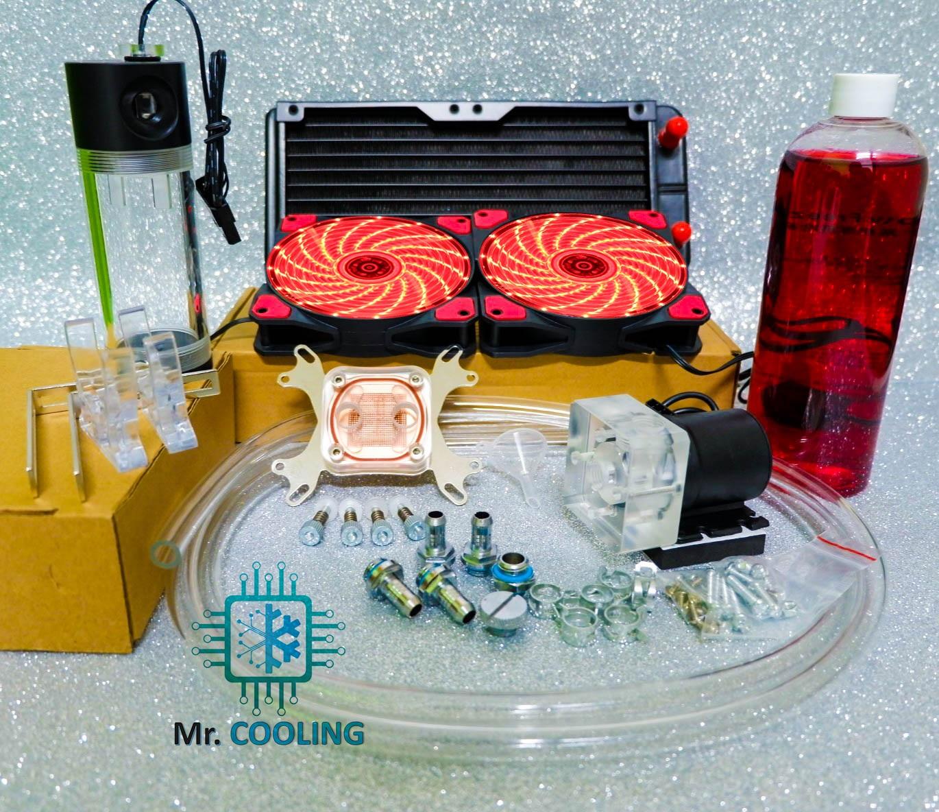 ชุดน้ำCPU ระบบเปิด 2ตอน ครบชุด/CPU Water Cooling Set *รุ่นMaster Grade (สีแดง), ชุดน้ำระบบเปิด, Comp