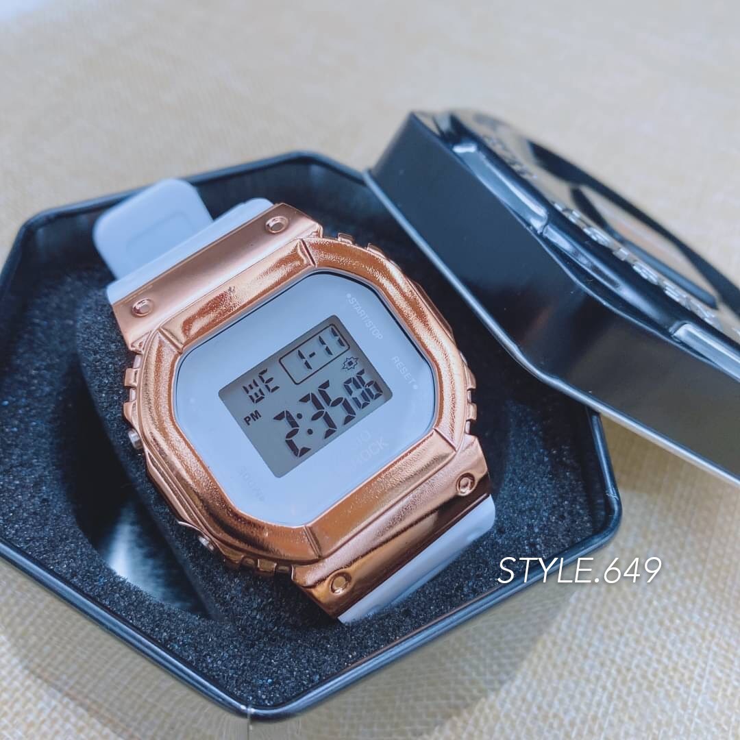 [สินค้าลดราคา+ฟรี !! กล่องคาสิโอ] นาฬิกาข้อมือ GS ยักษ์เล็ก รุ่น  GM-S5600PG หน้าแสตนเลส รุ่นขายดี คุณภาพดี