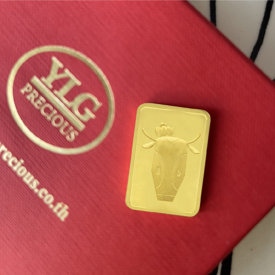 YLG Precious ทองคำแท่งปีฉลู วัว (ลายเส้นครูโต) 1 บาท (พร้อมกล่อง)