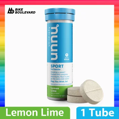 Nuun Sport Complete Electrolyte, Lemon Lime Flavour, Clean Hydration for athletes, 1 tube for 10 tablets preventing from cramps and muscle contraction, imported from America