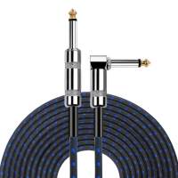 BOMGE Premium 10 FT Guitar Cable 1/4 Inch Instrument Cable- Noise Free and Super Durable Guitar Chord- AMP Cord for Bass Electric Guitar Electric Mandolin Right Angle