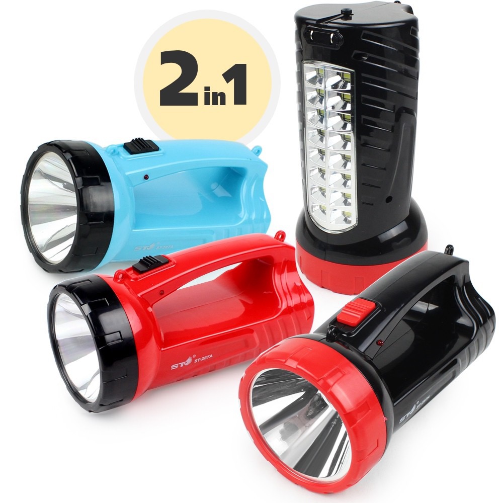 ไฟฉาย ไฟฉายพกพาชาร์จไฟบ้าน  แรวสูง 2 IN 1  LED RECHARGEABLE SEARCHLIGHT หลอดแรงสูง  พลังสูง แบบชาร์จไฟได้ในตัว ปรับรูปแบบได้ 2ระดับ ไฟหน้ากับไฟข้าง ไฟฉายแรงสูง ลำแสงพุ่งไกลกว่า 500 เมตร