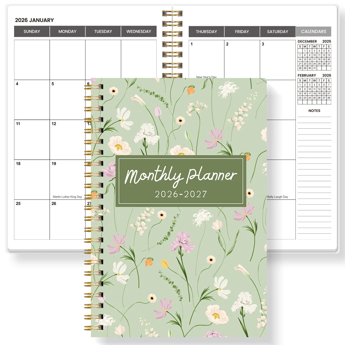 2026-2027 A5 Weekly & Monthly Planner – Jan 2026 to Dec 2027 Spiral Organizer with Calendar & Notes School & Office Supplies