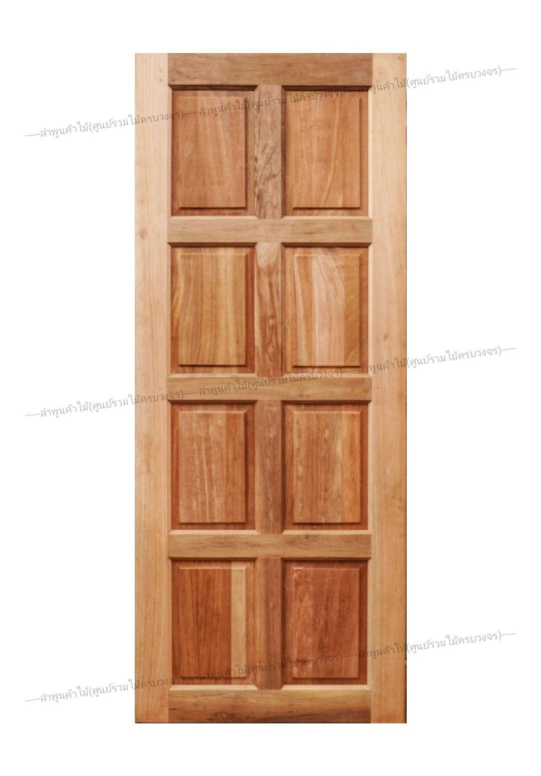 ลำพูนค้าไม้ (ศูนย์รวมไม้ครบวงจร) ประตูไม้ สยาแดง 8 ฟัก 80x200 ซม. ประตู ประตูไม้ วงกบ วงกบไม้ ประตูห้องนอน ประตูห้องน้ำ ประตูหน้าบ้าน ประตู