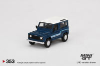 MINI GT 1/64 No.353 Land Rover Defender 90 County Wagon Stratos Blue