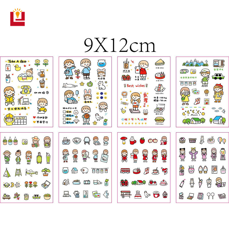 YONUO เทปน่ารักทำรายงานด้วยมือโทรศัพท์มือถือสติ๊กเกอร์ตกแต่งสติกเกอร์ Emoji Emoji สติกเกอร์ทำรายงานด้วยมือไดอารี่ DIY