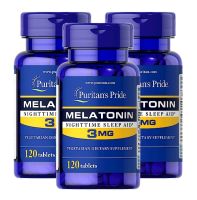 Puritans Pride 3 mg 120 เม็ด นำเข้าจาก USA ผลิตภัณฑ์เสริมอาหารสำหรับผู้ใหญ่ 120 เม็ด