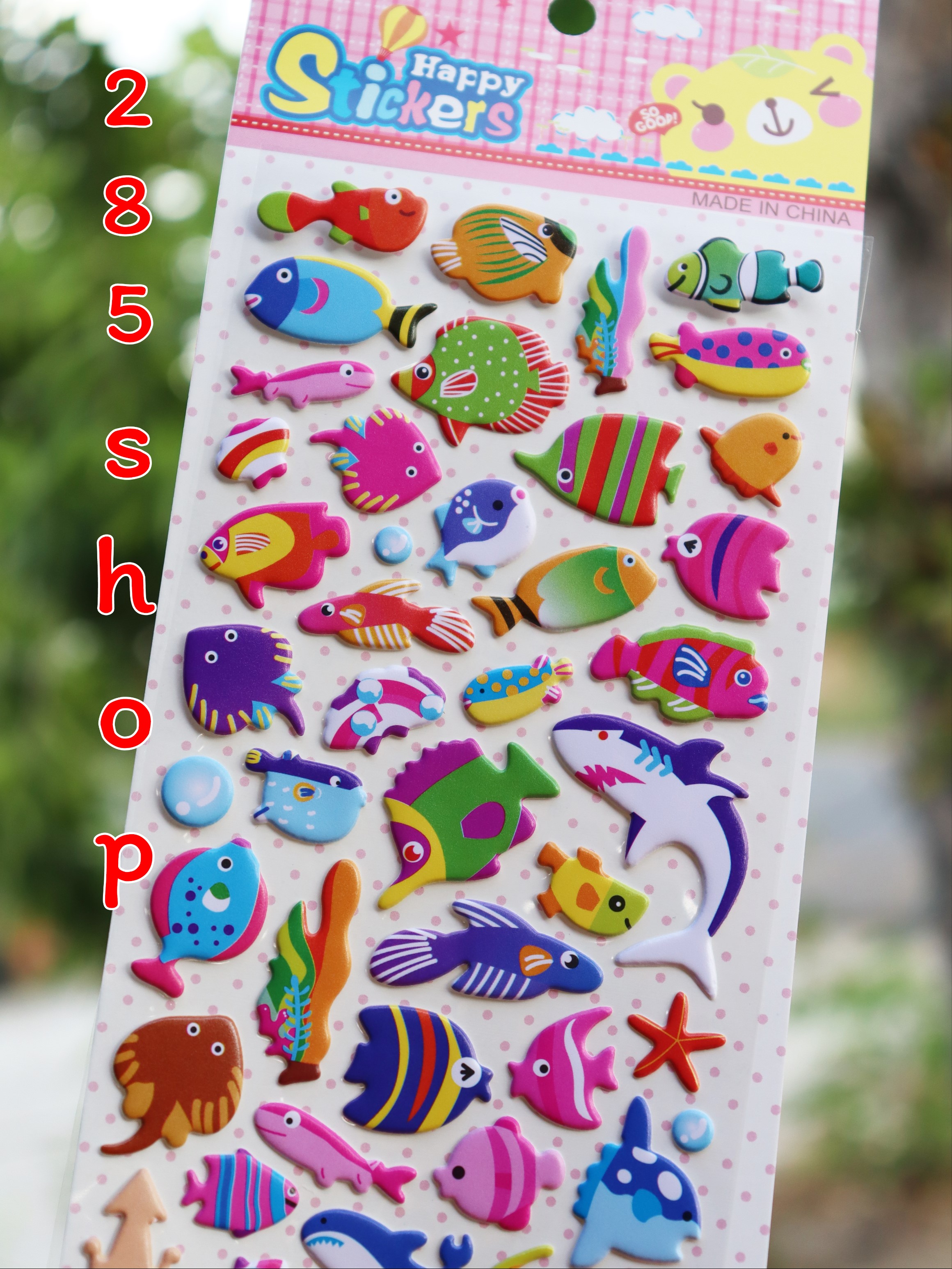 สติ๊กเกอร์นูนเกาหลี 3D เกรดเอ ขนาด 10x24 cm สีสวยลายน่ารัก Kids Stickers 3D PVC Korea สินค้าพร้อมส่ง สินค้าในประเทศไทย