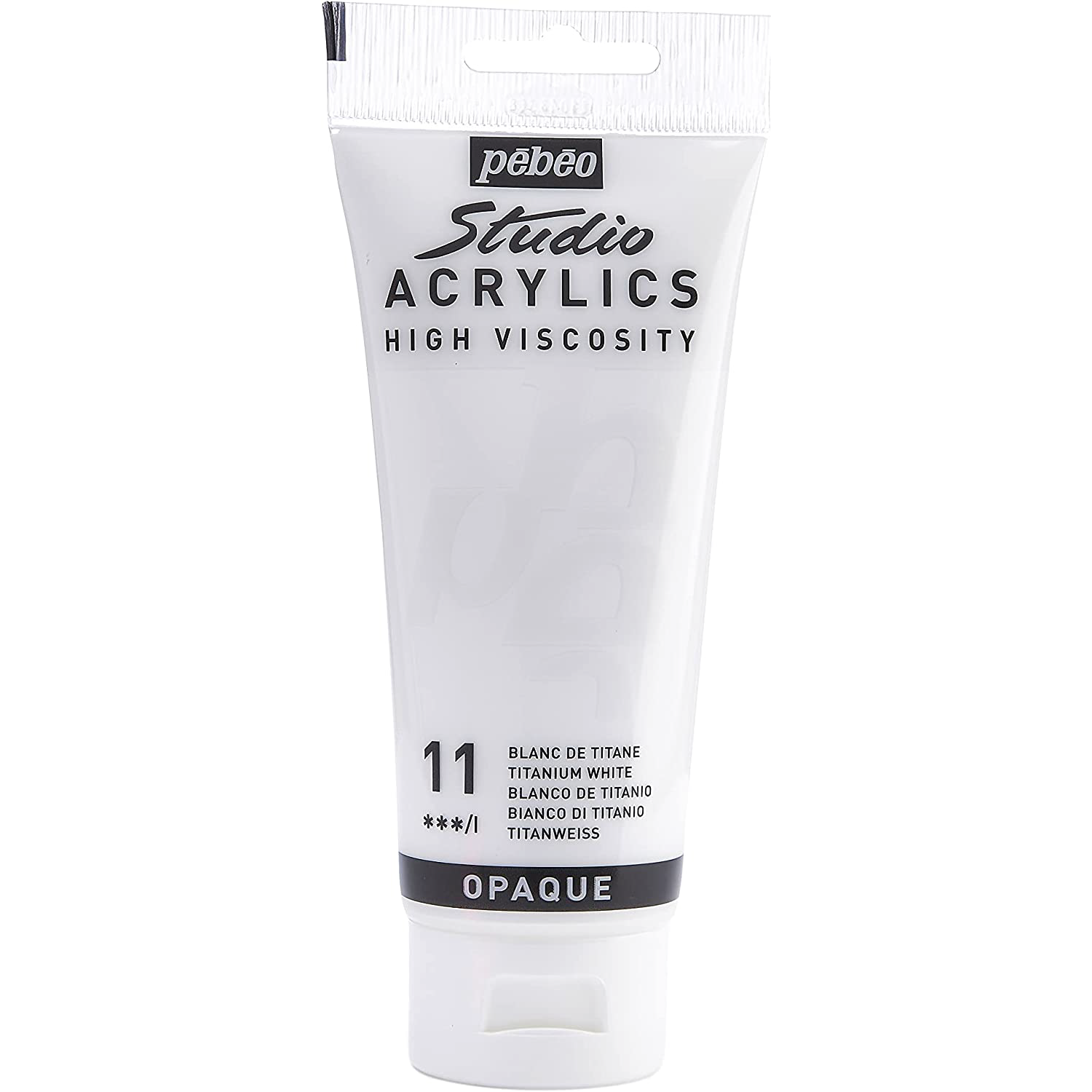 สีอะคริลิค เกรดสตูดิโอ 100ml PEBEO STUDIO ACRYLICS FINE ACRYLIC 100 ML TITANIUM WHITE P831011