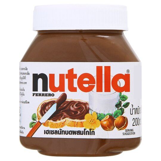 นูเทลล่า Nutella เฮเซลนัทสเปรด 100% Hazelnut Chocolate Spread 200g