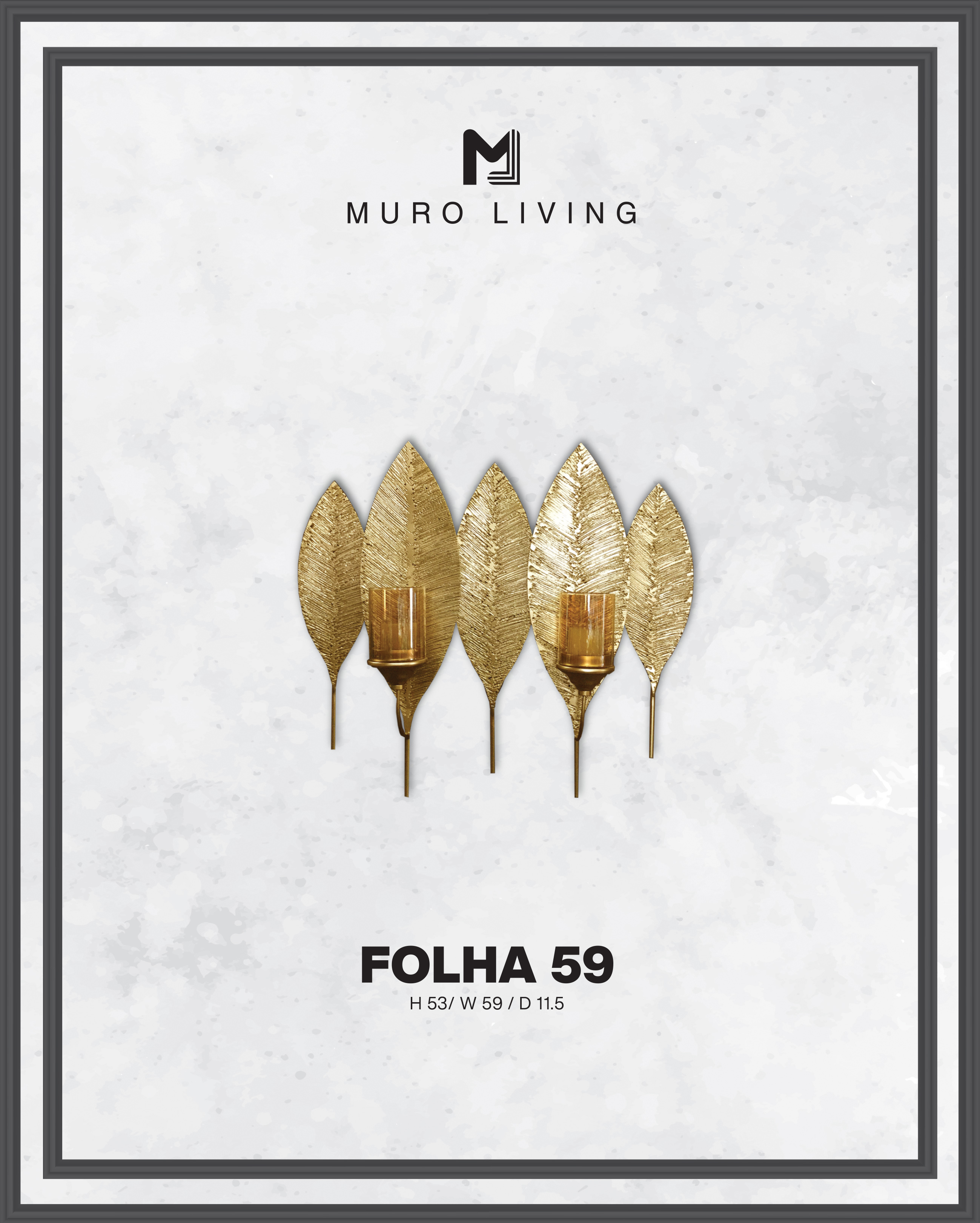 Muro Living เชิงเทียนตกแต่งผนังดีไซน์รุ่น รุ่น FOLHA 59 ราคา 8,990 บาท*ส่งฟรี