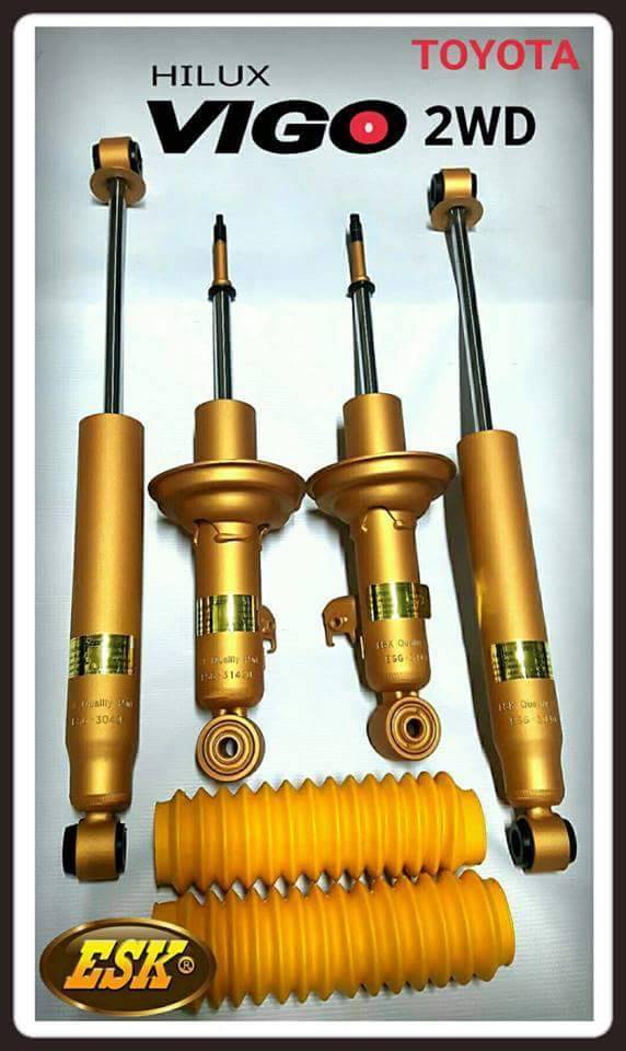 ESK โช๊คอัพแก๊สรุ่นซุปเปอร์สีทอง Toyota Hilux Vigo 2WD คู่หน้า ราคา 3,900 บาท*ส่งฟรี
