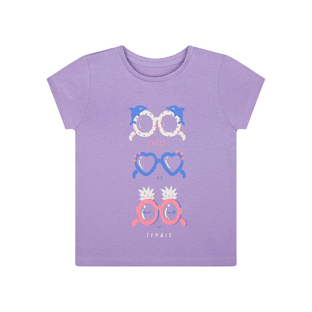 เสื้อยืดเด็กผู้หญิง Mothercare violet sunglasses t-shirt VF247