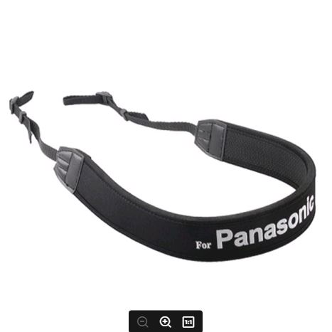 For PANASONIC สายคล้องกล้อง แบบนิ่ม Neoprene สายสีดำ/อักษรขาว (1379)