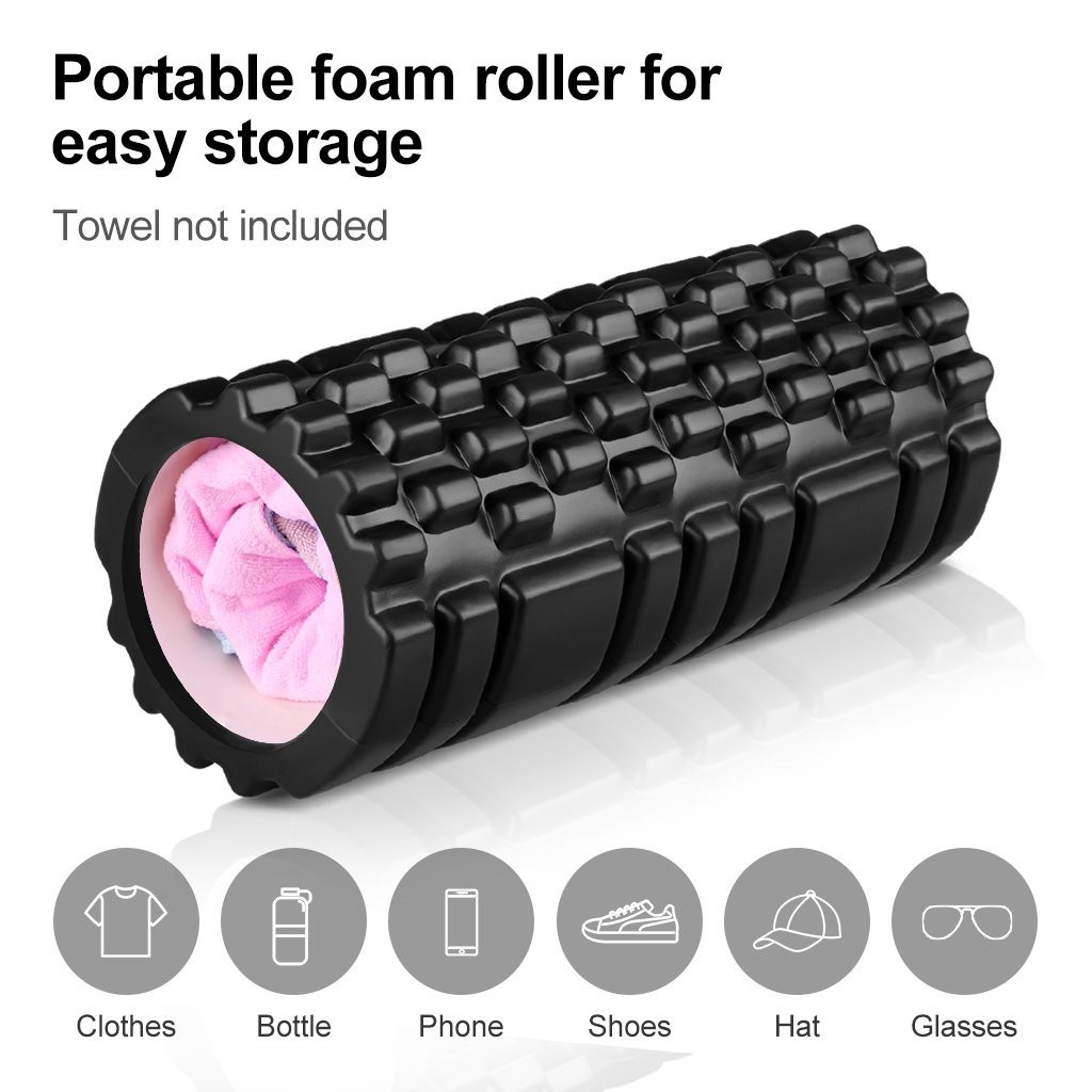 โฟมโรลเลอร์ โฟมนวดกล้ามเนื้อ（052) สำหรับเล่นกีฬา โฟมโยคะ Yoga Foam Roller Massage