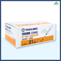 Terumo Syringe Insulin ไซริงค์อินซูลิน 0.5 ml (31 x 6 mm) กล่องละ 100 ชิ้น ไซริงค์เทอรูโม ไซริงค์พลาสติก