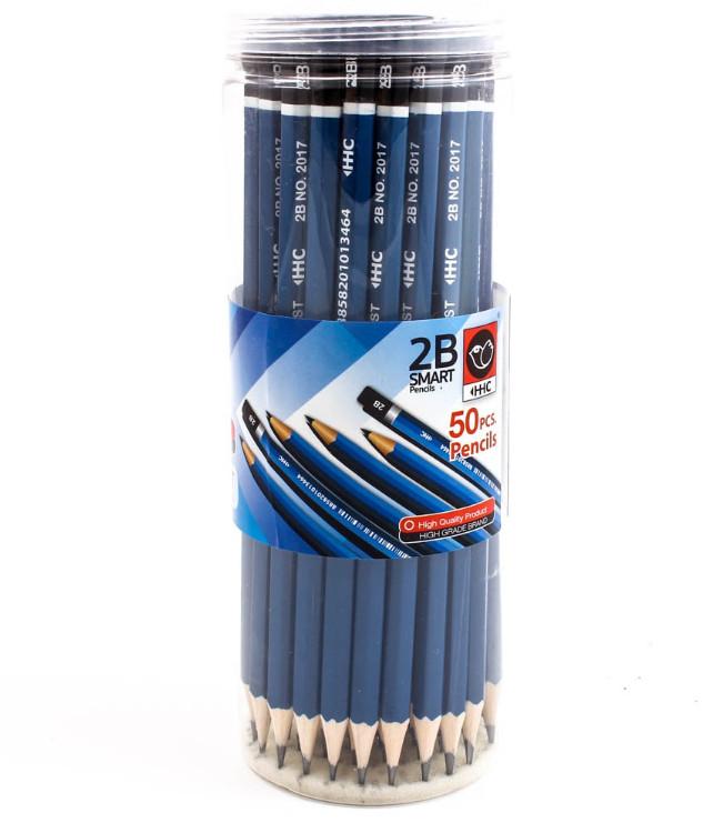 ดินสอ ดินสอไม้ ดินสอ2B HHC คุณภาพอย่างดี (แพ็ค50แท่ง)