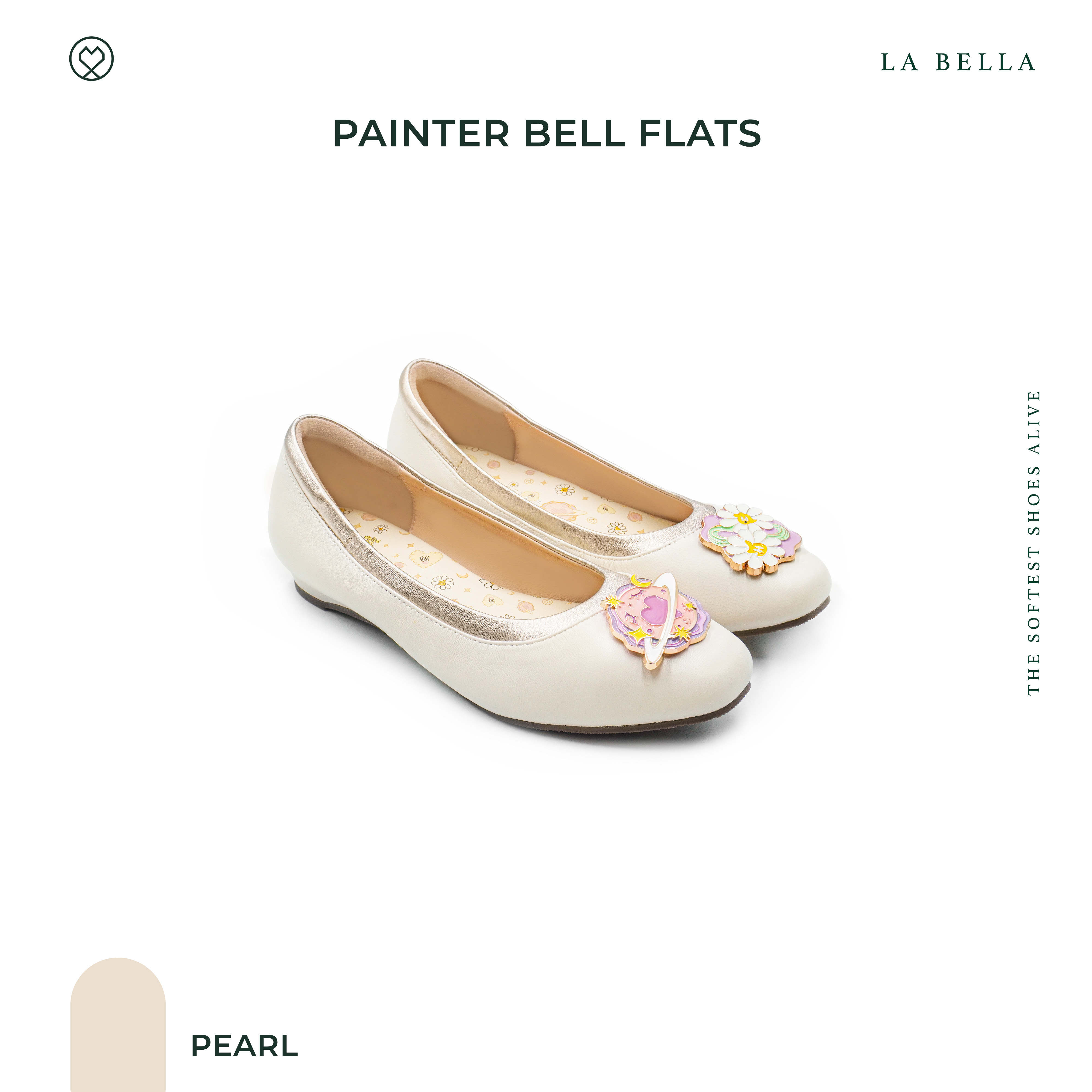 LA BELLA รุ่น PAINTER BELL FLATS - PEARL ราคา 3,690 บาท*ส่งฟรี