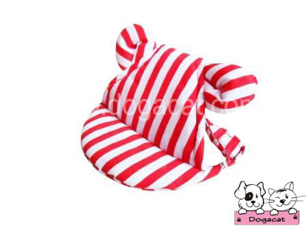 [พร้อมส่ง] Dogacat หมวกสุนัข หมวกหมา หมวกแมว หมวกมีหูลายทางสีแดง Size1-6
