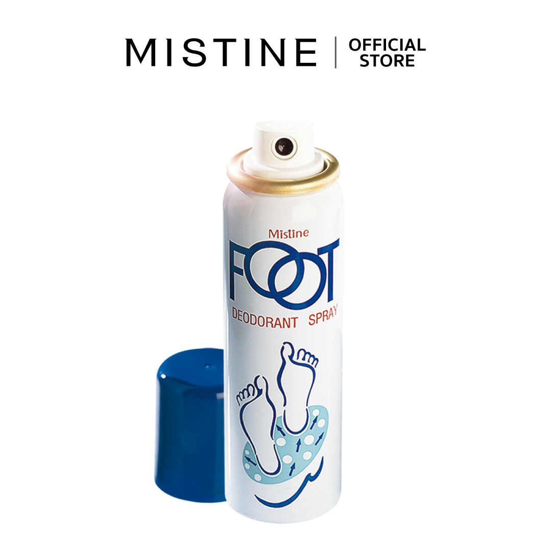 มิสทิน สเปรย์ระงับกลิ่นเท้า 65 มล. MISTINE FOOT DEODORANT SPRAY 65 ML. (สเปย์บำรุงส้นเท้า ,บำรุงเท้า)