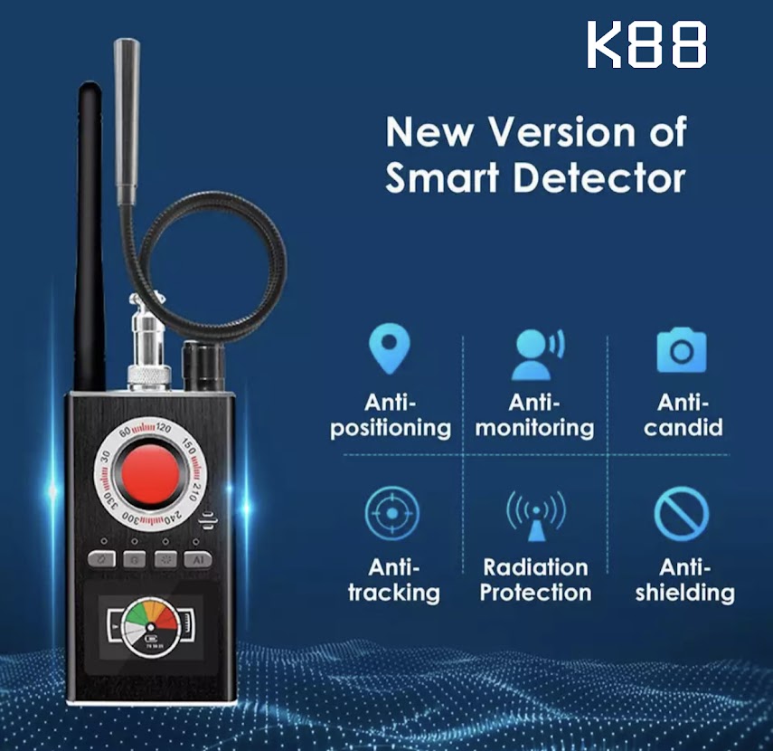 K88 Multi-Function Anti Candid Camera Detector Led Display Hunter Signal Gps Bug Mini Signal Lens Detector Wireless Gadgets ราคา 1,590 บาท*ส่งฟรี