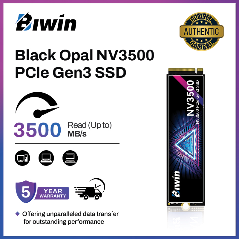 Biwin Nv3500 Gen3 Ssd Nvme M.2 2280 512Gb/1Tb, High-Speed Internal Ssd for Laptop/Desktop, Suitable for Office Work/Studying/Daily Use, Supports Pcie 3.0 ราคา 7,999 บาท*ส่งฟรี