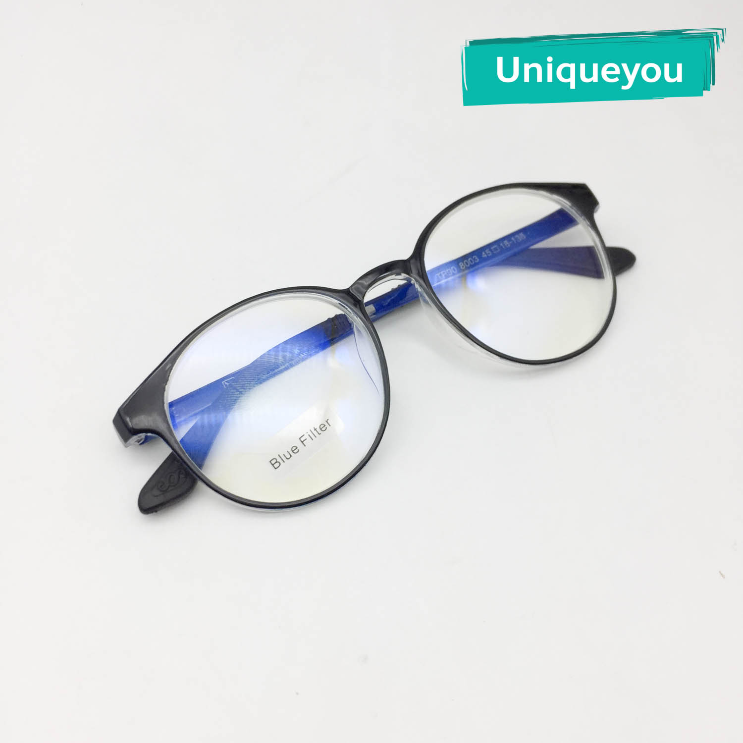 UniqueYou แว่นสายตาสั้น/ยาวเลนส์บลูบล๊อค Blue Filter พร้อมสายตา เลนส์ชัด น้ำหนักเบา ป้องกันแสงสีฟ้าที่มีโทษ ให้ความสบายตา