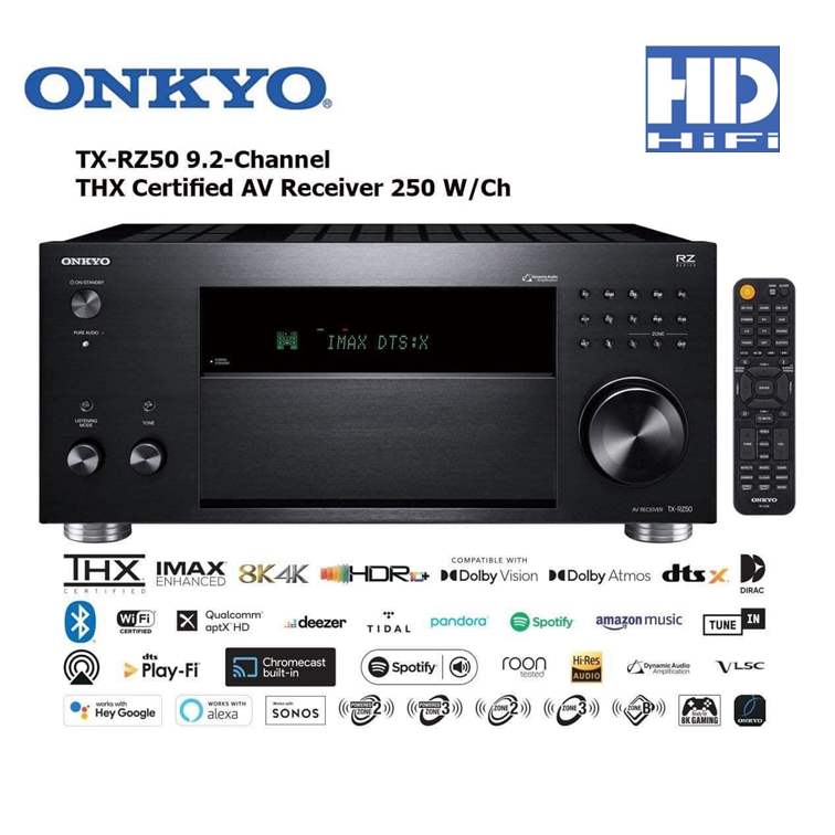 Onkyo TX-RZ50 9.2-channel home theater receiver with Dolby Atmos ราคา 54,500 บาท*ส่งฟรี