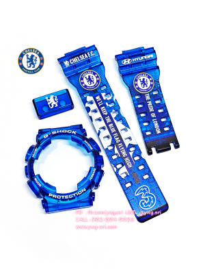 กรอบสาย G-SHOCK สีฟ้าใส สกรีนลาย Chelsea ใส่ได้รับรุ่น GA-100 ,GA-110 ,GA-120 ,GAX-100 ,GD-100 ,GD-120 กรอบสาย G-SHOCK สีฟ้าใส สกรีนลาย Chelsea ใส่ได้รับรุ่น GA-100 ,GA-110 ,GA-120 ,GAX-100 ,GD-100 ,GD-120
