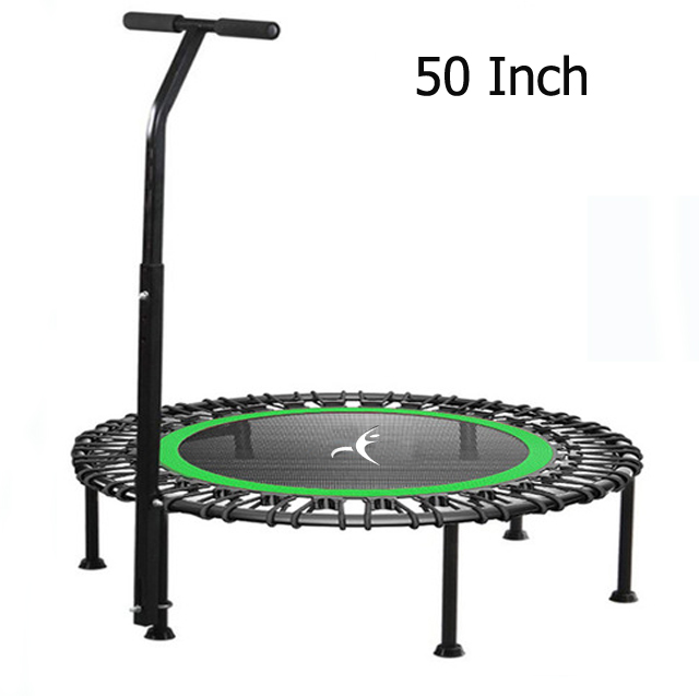 40/50 นิ้ว พร้อมที่จับทรงตัว แทรมโพลีน Trampoline Jumping Dance เตียงกระโดด สปริงบอร์ด รับน้ำหนักได้ 200 kg