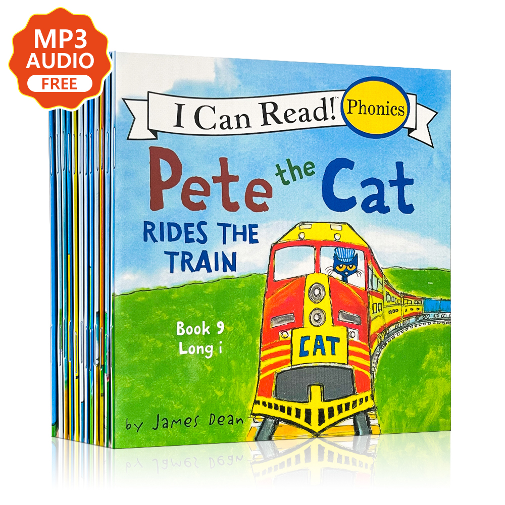 12 หนังสือ หนังสือเด็กภาษาอังกฤษ The Pete Cat I Can Read Phonic Children English Picture Books for Kids Story Book Bedtime Reading English Learning Book for Toddler Beginning Readers หนังสือภาษาอัง...