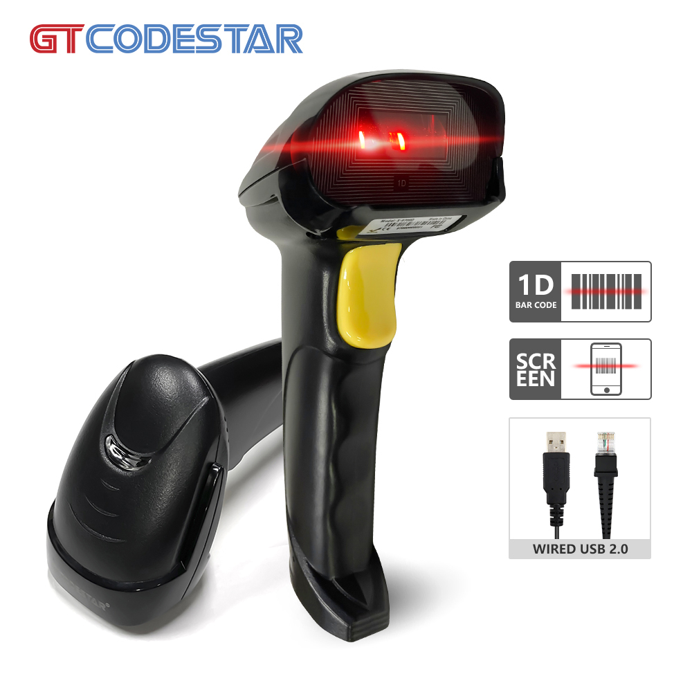 GTCODESTAR X-9700D High Sensitive Handheld CCD Scanner Wired 1D Barcode Scanner Android Reader for Supermarket Logistics Warehouse ราคา 1,294 บาท*ส่งฟรี