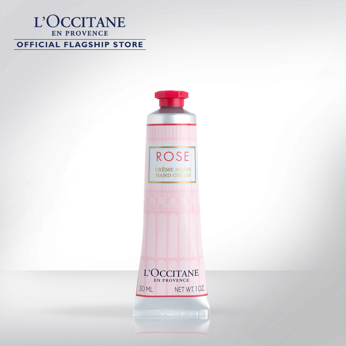 L'Occitane Rose Hand Cream 30ml ล็อกซิทาน ครีมทามือ กลิ่นกุหลาบ โรส แฮนด์ครีม 30 มล. (ทามือ, บำรุงมือ, ผิวฝ่ามือ, ดอกกุหลาบ, ชุ่มชื้น)
