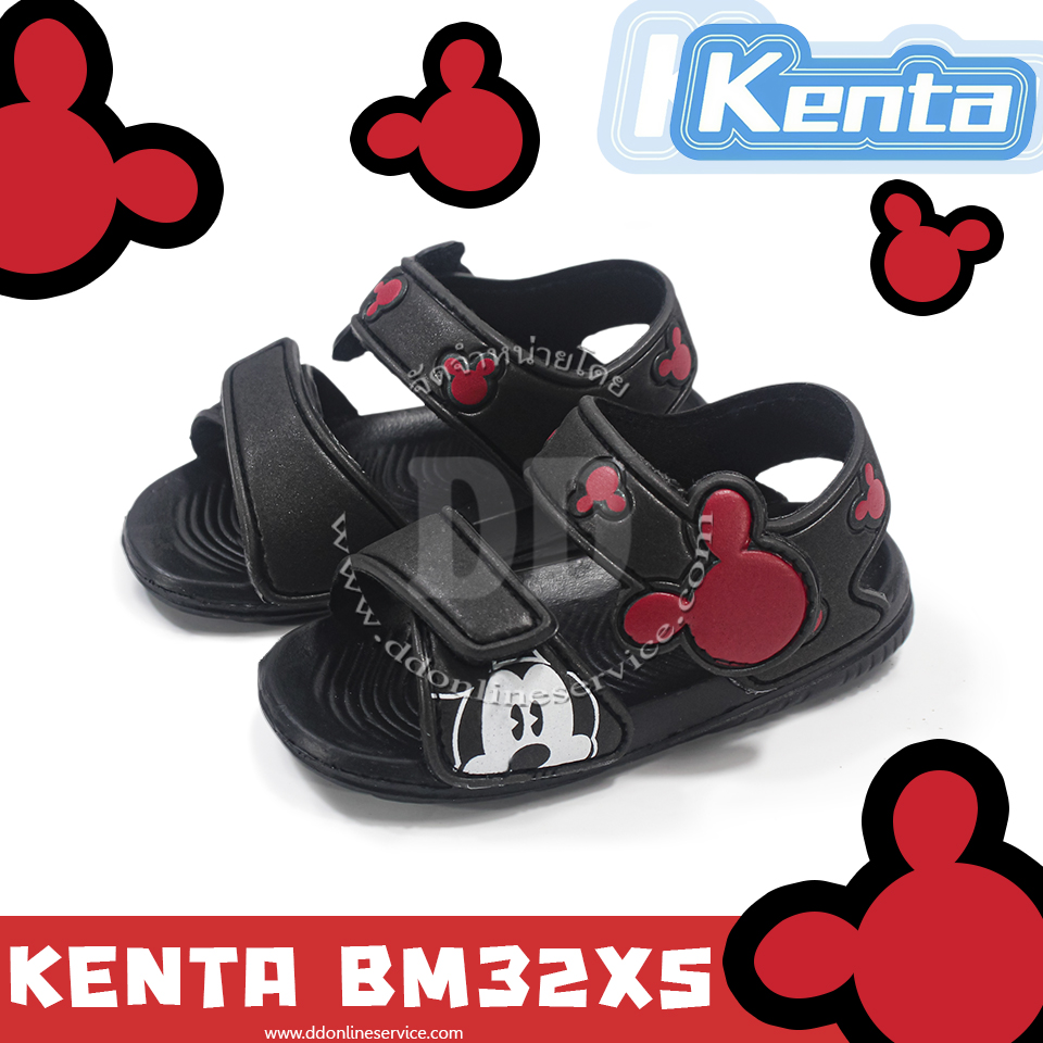 รองเท้ารัดส้น 2 สาย คาด รองเท้าเด็กผู้ชายน่ารัก ลายมิกกี้เม้าส์ ใส่สบาย พื้นนิ่ม ราคาถูก สุดฮิด !! รุ่น Kenta BM32XS