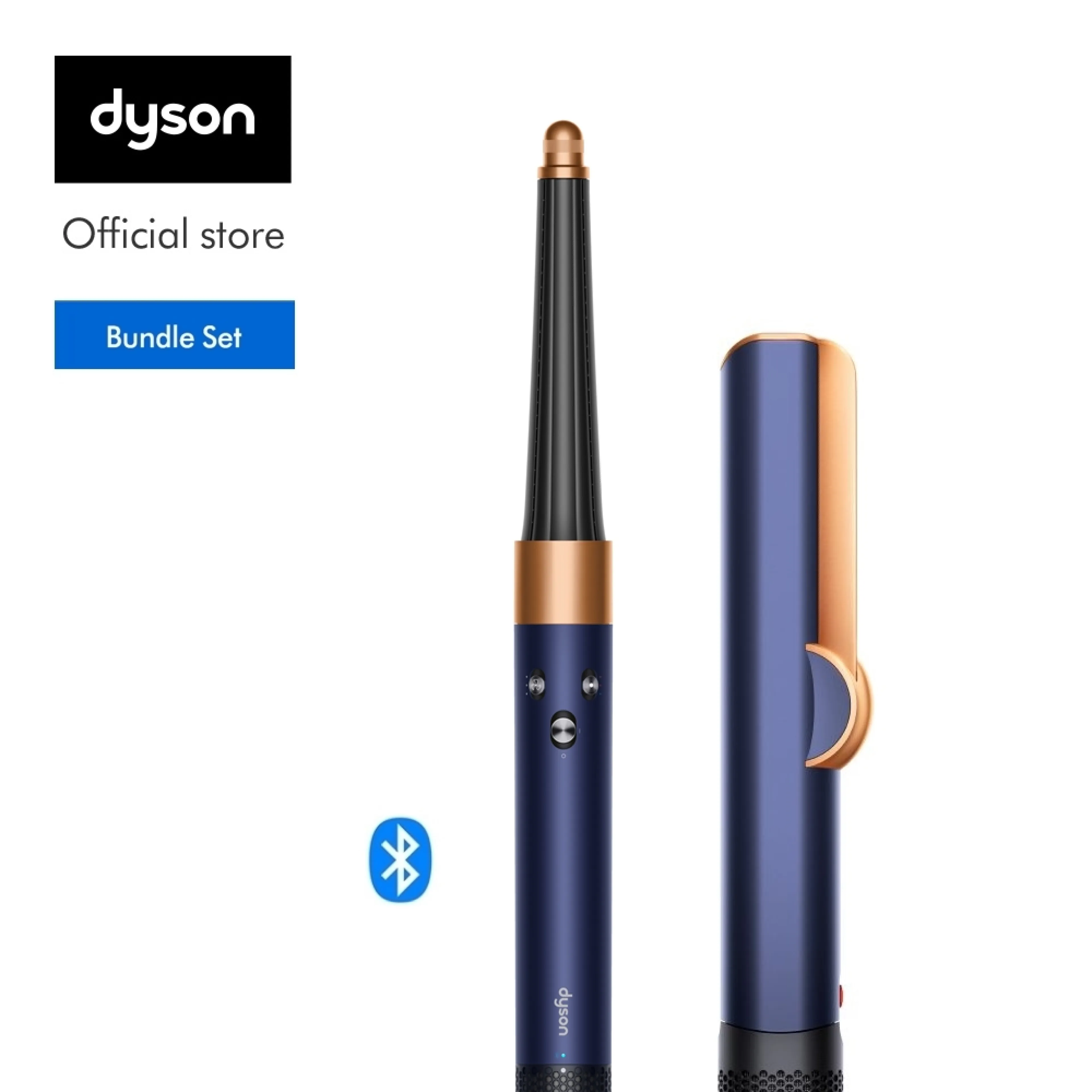 [Bundle Set] Dyson Airwrap I.D. ™   Multi-Styler and Dryer Hair Styling Device and Dyson Airstrait ™   Straightener in Prussian Blue Color