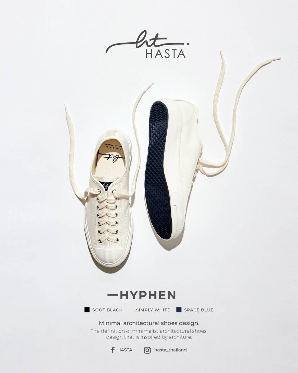 HASTA รองเท้าผ้าใบสีขาว ราคา 1,950 บาท*ส่งฟรี