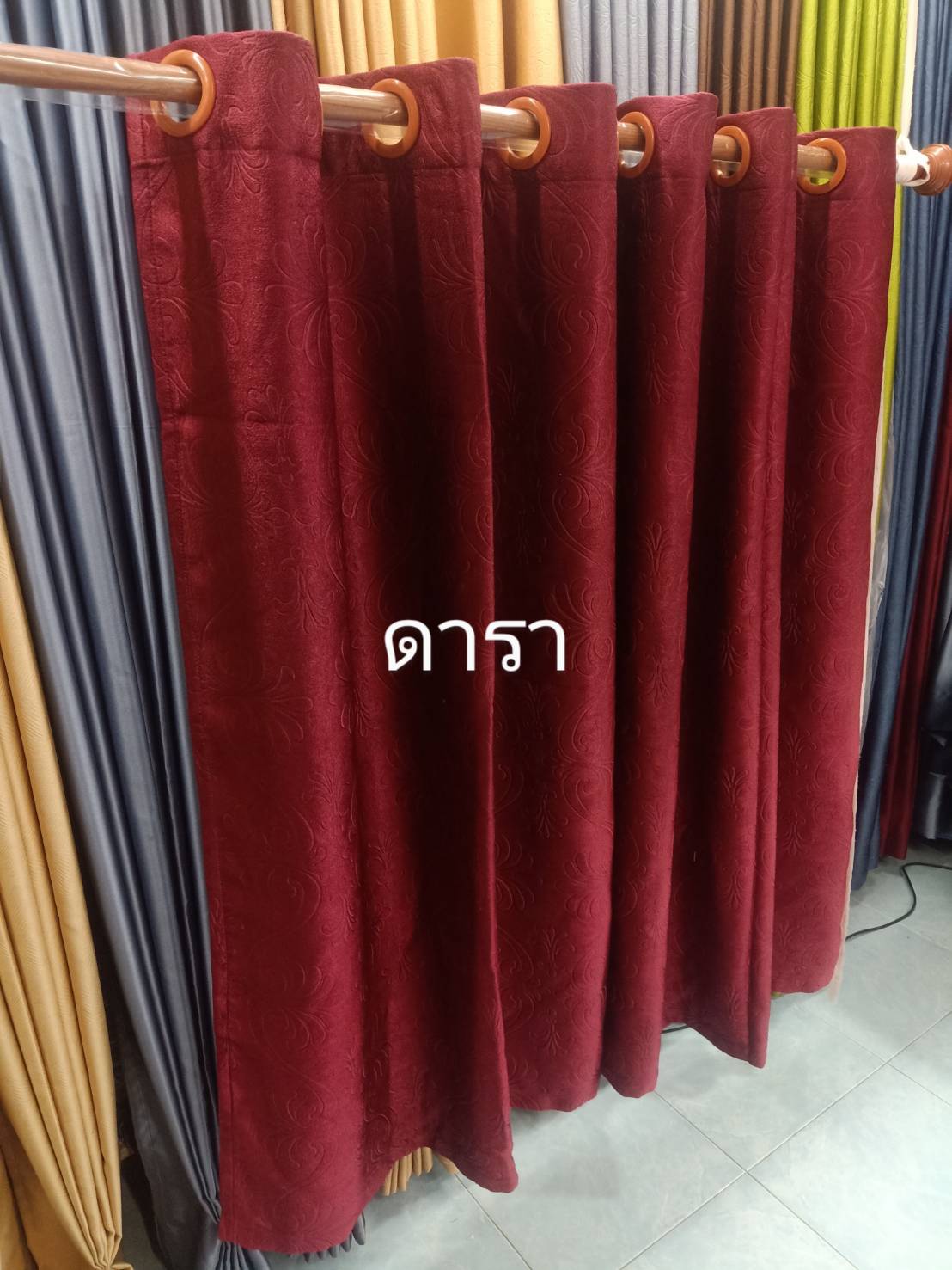 ร้านค้าแนะนำา ผ้าม่านหน้าต่าง ผ้าม่านสำเร็จรูป ผ้าม่านตาไก่ กัน UV (แพ็ค 1 ผืน) ขนาด กว้าง 100*135Cm ราคา 90 บาท*ส่งฟรี