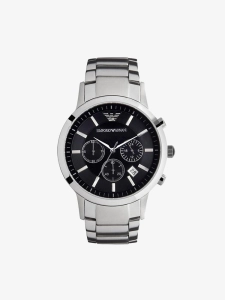 ภาพหน้าปกสินค้าEmporio Armani นาฬิกาข้อมือผู้ชาย Classic Chronograph Black Dial Steel Silver รุ่น AR2434 ที่เกี่ยวข้อง