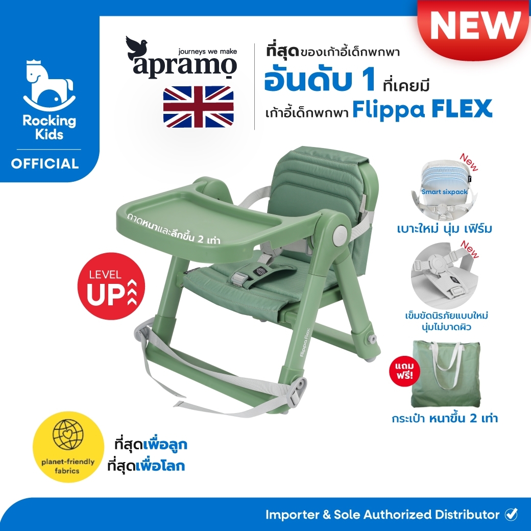 เก้าอี้ทานข้าวเด็กพกพา Apramo รุ่น Flippa Flex ที่ดีที่สุดแห่งปี 2025