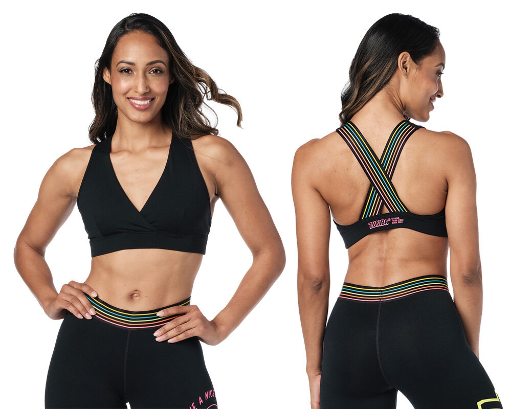 Zumba Printed Keyhole Bra - Multi Z1T02635