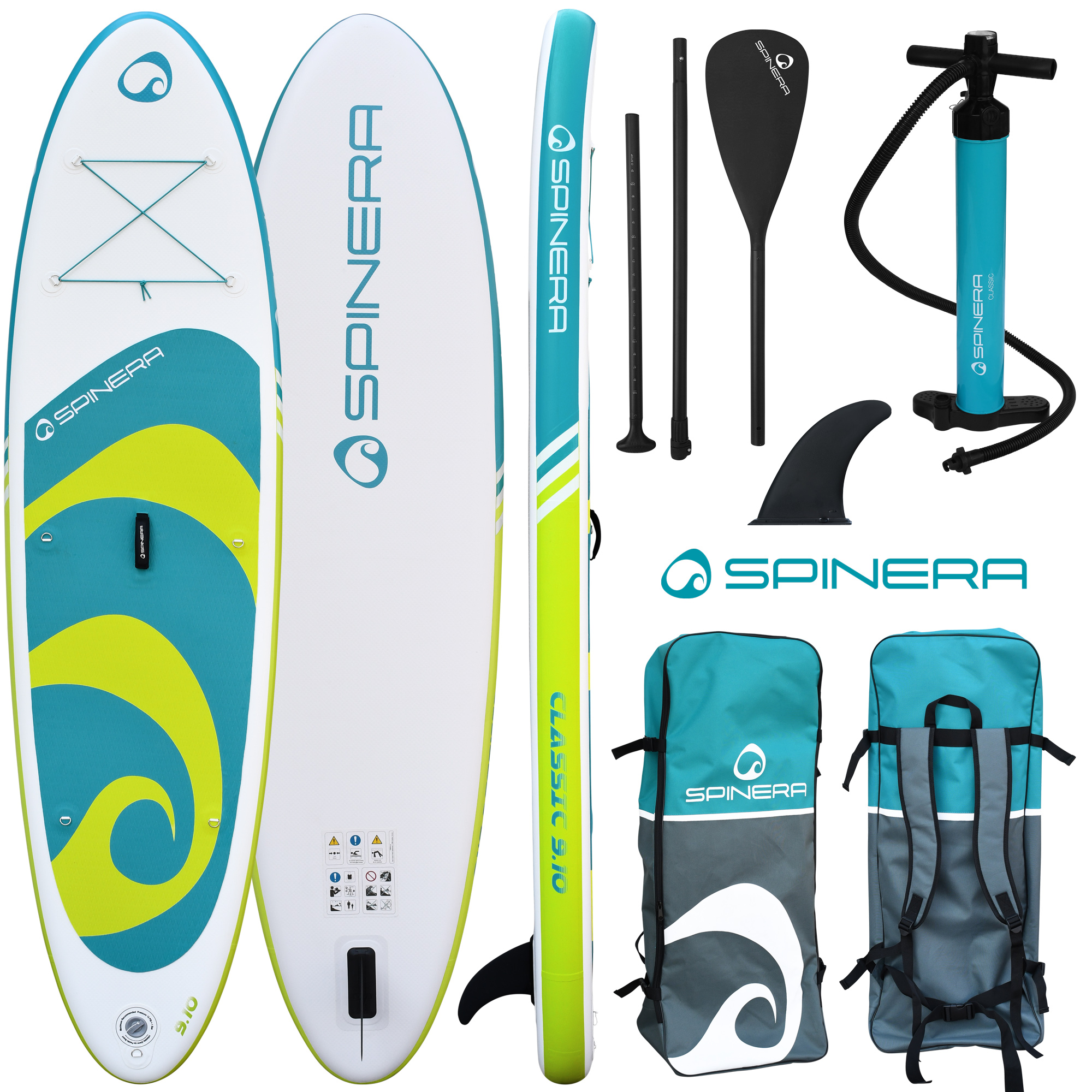 SPINERA 9’10” CLASSIC SUP All-Around inflatable Stand Up Board iSUP Paddle Set (300cm x 76cm) บอร์ดยืนพาย