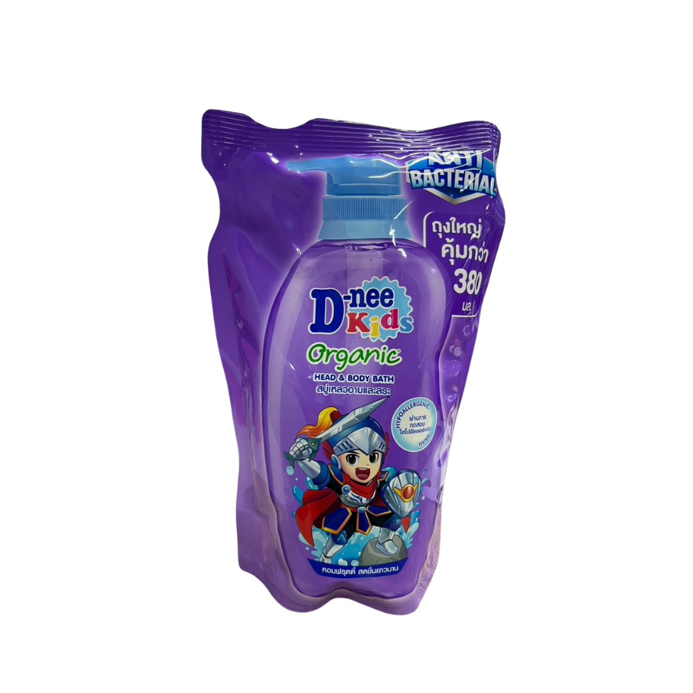 [แพ็คคู่/เดี่ยว] D-nee Kids สบู่เหลวอาบและสระ ดีนี่ คิดส์ แบบถุงเติม ขนาด 380 มล.