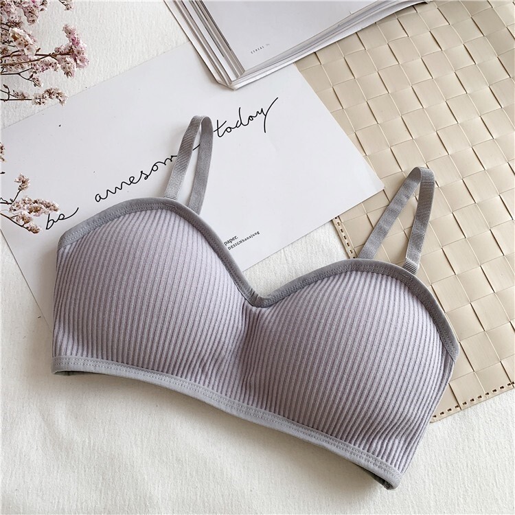 Ladybragi  Crop bra สายเดี่ยว SB-20193 บราสายเดี่ยวแบบสวม ผ้าร่อง แฟชั่นรุ่นใหม่ แบบน่ารัก เก๋ๆ ผ้าเนื้อดี ใส่สบาย น่ารักสุดๆ