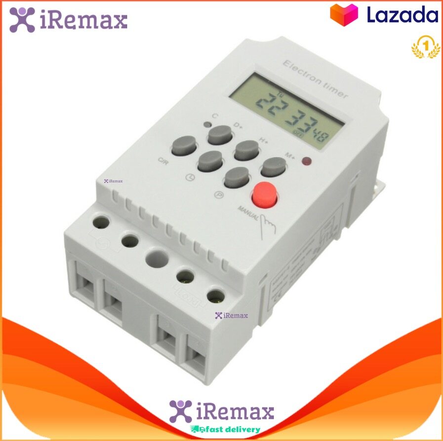 Iremax Kg316t -Ll Timer Switch 220v 25a นาฬิกา เครื่องตั้งเวลา เปิด-ปิด อุปกรณ์ไฟฟ้า อัตโนมัติ. 